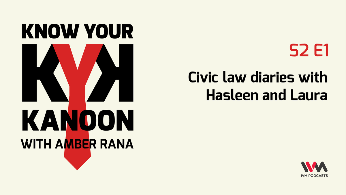 IVMPodcasts's tweet photo. On the first episode of the new season of @knowyourkanoon, Amber Rana is joined by model @hasleenkaur and actor @lauramishra.

They talk about civic issues like government negligence, animal cruelty, mobocracy, legal recourse and much more. Tune in-https://t.co/dzskni93WZ https://t.co/0mWb6yUuFY