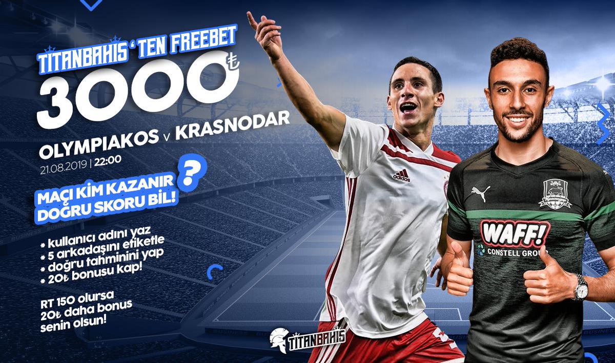 Titanbahisofc's tweet photo. Evet UEFA Şampiyonlar Ligi için büyük kampanya!! Sende kazananı skor ile bil bu bonusu elde et. Hadi durma sende katıl 5 arkadaşını etiketle, görseli beğen, kullanıcı adını ve tahminini yaz 20 TL bonusunu kap!!
#bonus #freebet #olympiakos #krasnador #UCL #bahis #casino #iddaa https://t.co/f2HYaXqONN