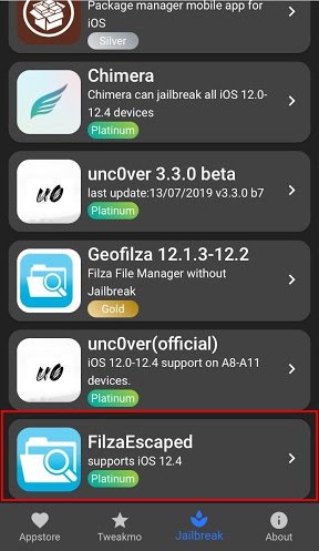 yalu_jailbreak's tweet image. #FilzaEscaped #iOS11 - #iOS122 &amp;amp; #iOS124 with #A12 support!!👍

Visit: yalujailbreak.com/12.4

✅ Install TweakMo
✅ Open TweakMo and go to jailbreak section
✅ Find FilzaEscaped124 and Tap on it
✅ Tap Install.

Enjoy with 1st root access for a signed version in history!😍