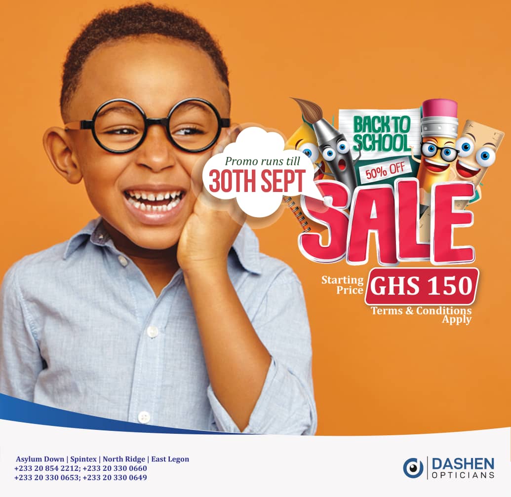 DashenOptGh's tweet image. The hottest back to school deal in Ghana is here! Get a frame and a pair of lenses for as low as GHS 150, for your wards. Rush to Dashen Opticians outlets for this unbeatable offer or call for further enquiries. #dashenopticians #affordableframes #eyecare #BackToSchool2019 #ghana