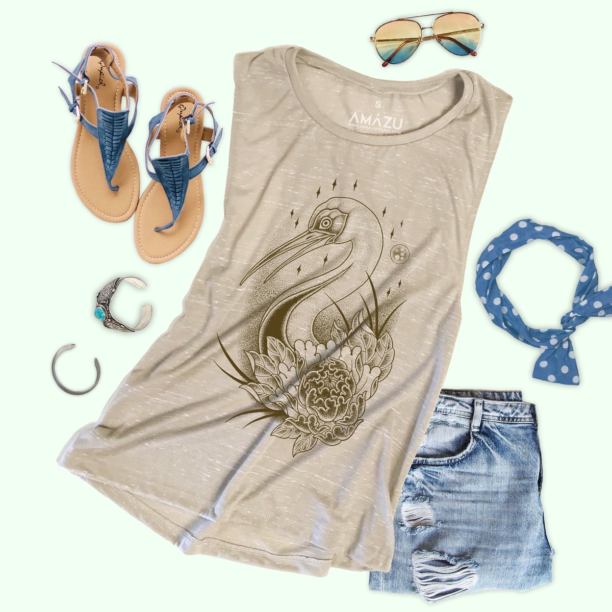 AmazuApparel's tweet photo. Check out our hand drawn Japanese crane design top!  #amazu #japanesecrane #linedrawing #muscletank #bird #wildlife #wildlifeconservation #fashionforwildlife #wildaidwcn #picoftheday #flatlay #selfishlyunselfish https://t.co/FEx7XWqVlw