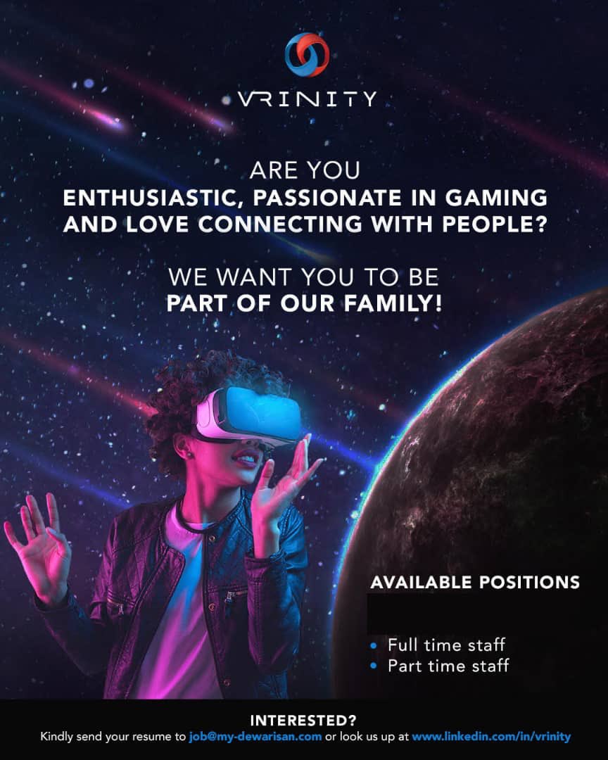 VRinityMalaysia's tweet photo. Few more spots left for our Full Time &amp; Part Time Rangers. Location: Mall of Medini, Iskandar, #johorbahru. 

 Apply now! 💙

 @MauKerjaMY @twt_kerja @Oh_KerjaKosong https://t.co/quECabR2rp