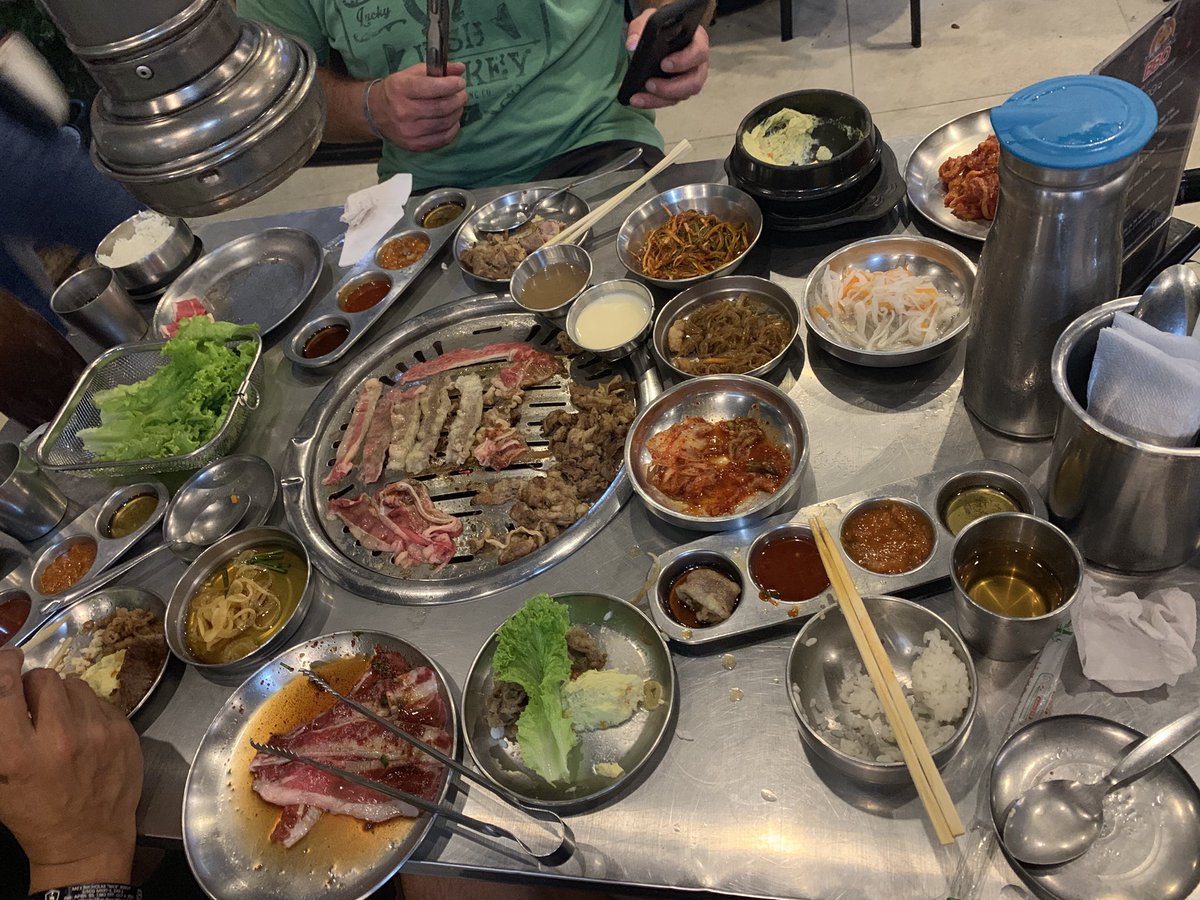 JasonsAcumen's tweet photo. $9 USD all you can eat 🇰🇷BBQ. #yum #wedidwork #foodbaby https://t.co/3zgBQoEkZb