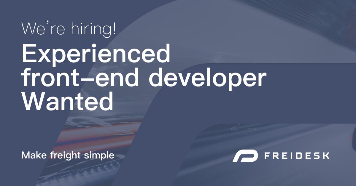 freidesk's tweet photo. We're growing and now looking for a front-end developer to join our team. We need your help to bring freight logistics into the digital age faster!

You'll have a real opportunity to change how businesses deliver goods to millions of people across Europe.

https://t.co/RpVp9kejgQ https://t.co/I3jCBxoAis