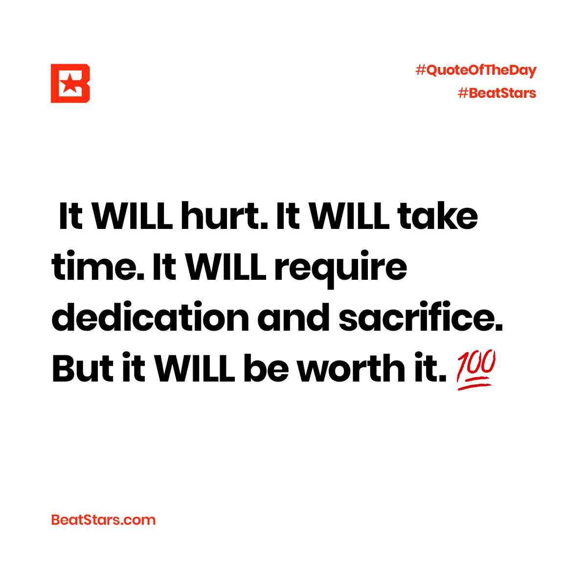 BeatStars's tweet photo. No one ever said it would be easy, but it’s all worth it 💯 https://t.co/gXg7dzt1w6