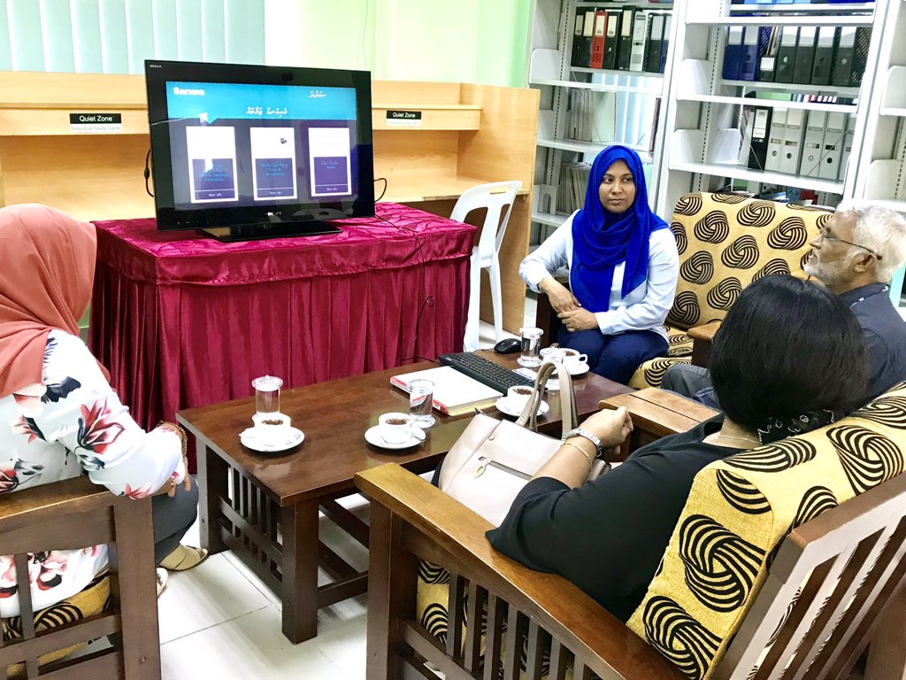 MNULibraries's tweet image. ✨It was a pleasure to meet Dr. Aishath Shehnaz Adam and introduce our local database Saruna to her. We deeply appreciate her interest to share her writings, books &amp;amp; articles under her authorship to Saruna database✨
#saruna #mnulibraries