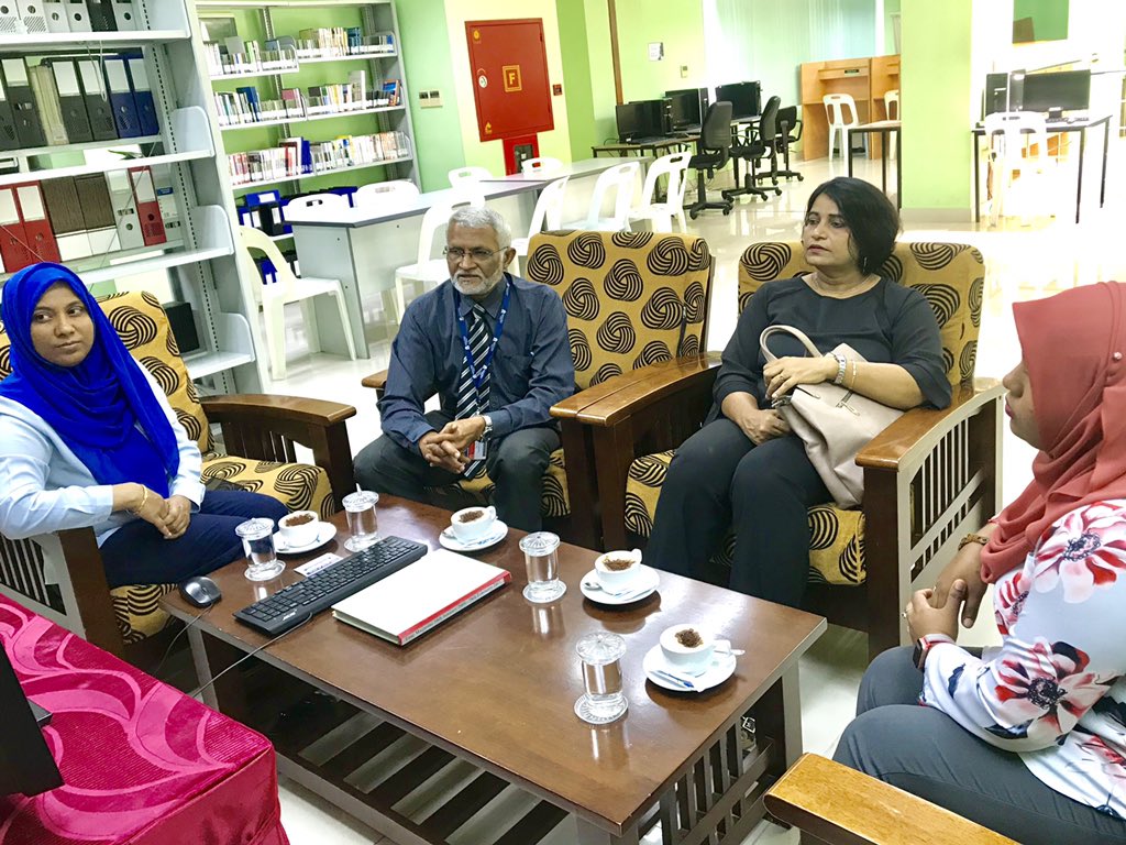 MNULibraries's tweet image. ✨It was a pleasure to meet Dr. Aishath Shehnaz Adam and introduce our local database Saruna to her. We deeply appreciate her interest to share her writings, books &amp;amp; articles under her authorship to Saruna database✨
#saruna #mnulibraries