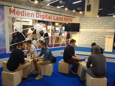 NRWBANK's tweet photo. #NRWBANK auf der @gamescom 2019: Impressionen vom Tag #gamesmatch #pitchevent @NRWEuropa #digitalisierung #bewegtNRW /ck https://t.co/unE6qpeviW