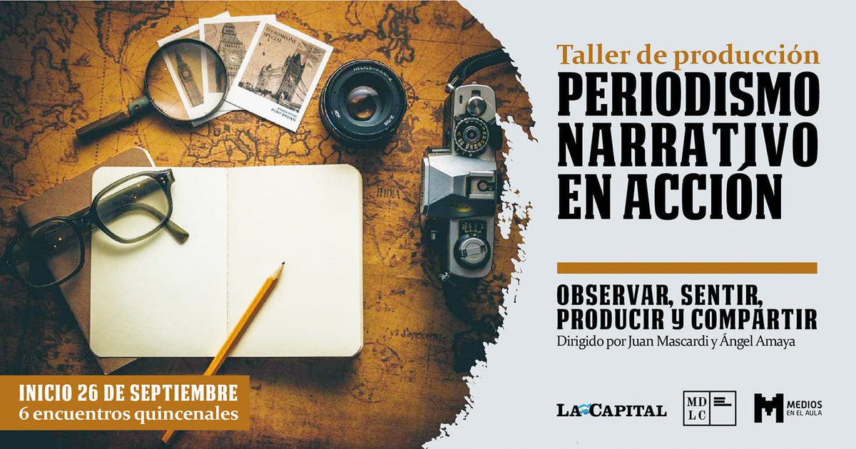mjuanro's tweet photo. 🖊 Nos basamos en la construcción de escenas bajo la consigna: observar, sentir, investigar, producir y escribir

😉 Los espero junto al gran @AngelAmayaf en @lacapital #Rosario https://t.co/H1sbbEorLc
