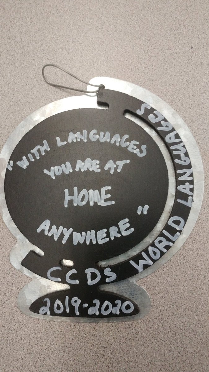 HeckerJeanette's tweet photo. World Language teachers ready to greet students in French, Spanish, and Chinese #ccdsfirstday #ccdsglobal @TonyJaccaci @jgweinheimer https://t.co/TAPqOv3fUL