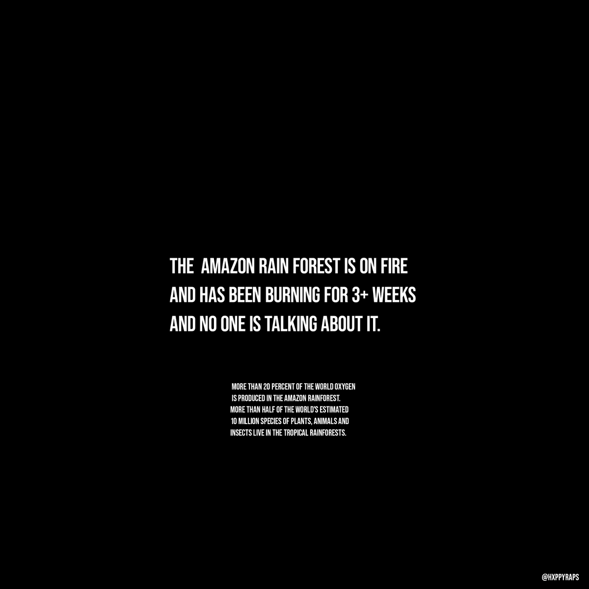 more than 20 percent of the world oxygen is produced in the #AmazonRainforest. more than half of the world's estimated 10 million species of plants, animals, and insects live in the tropical rainforests.

#rt