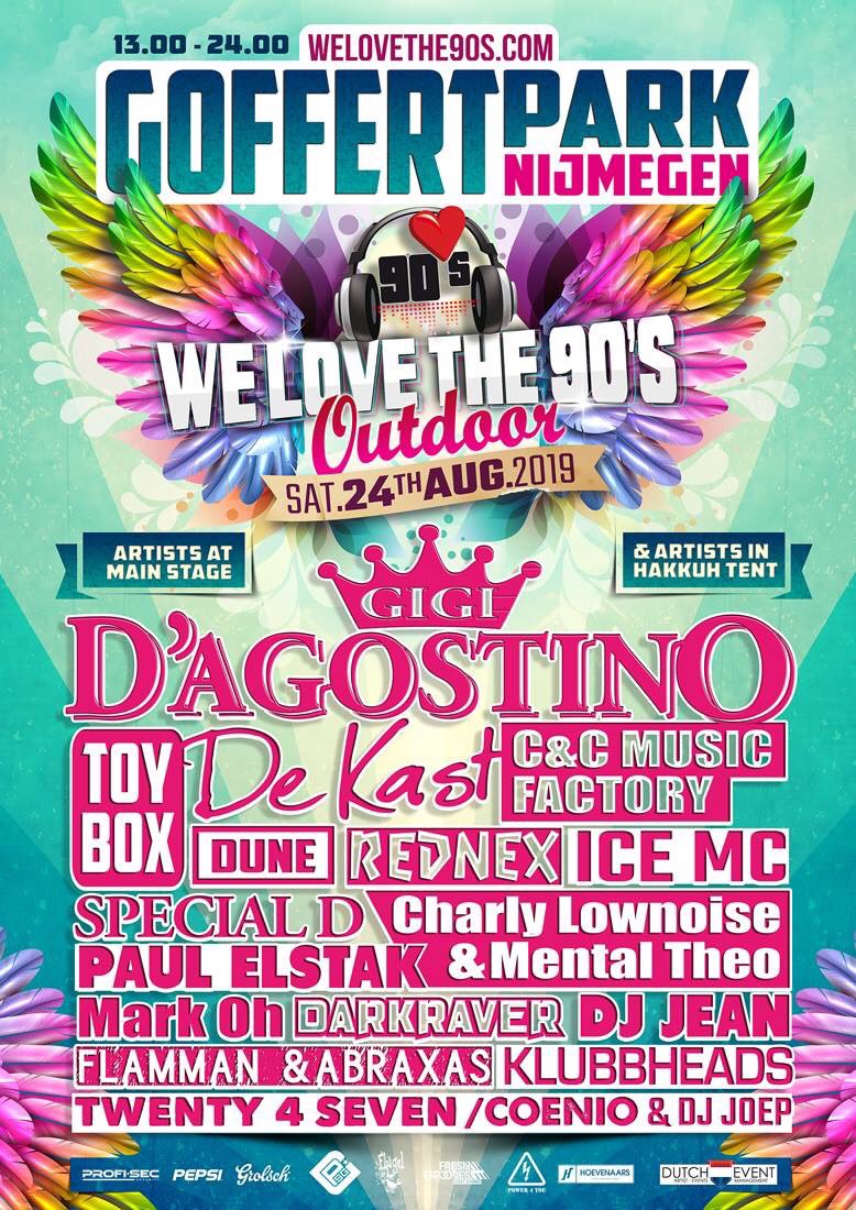 Ben je er zaterdag bij? 
WE LOVE THE 90’S
#goffertpark #Nijmegen 
welovethe90s.com