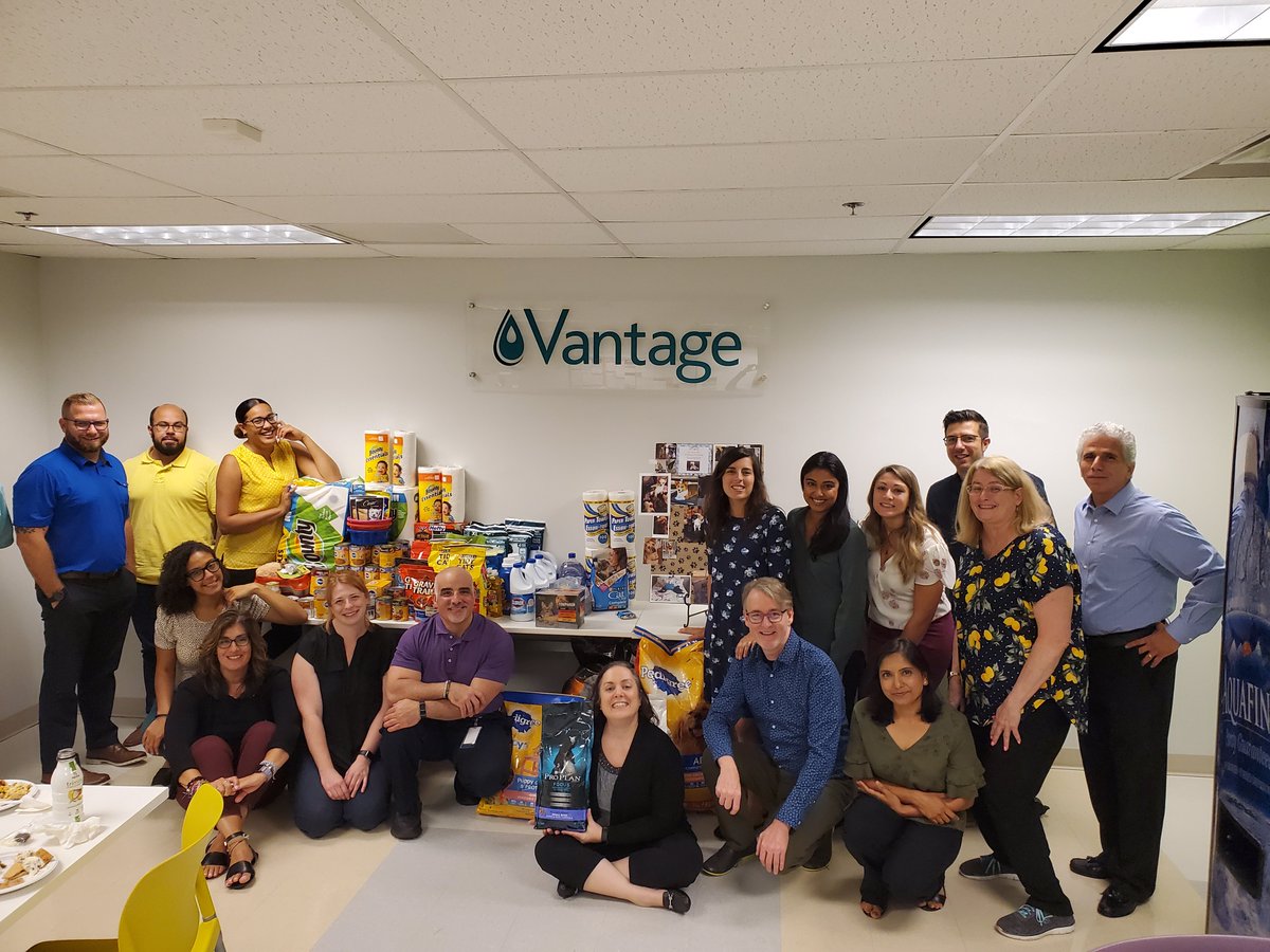 Vantage_Grp's tweet photo. When we come together, amazing things can happen!
Thank you to our Vantage teams in Linden and Warren, NJ who gathered earlier this month and collected donations for Mt. Pleasant Animal Shelter in East Hanover! This shelter is non-profit and 100% funded through donations. https://t.co/PqvVOT3FQC