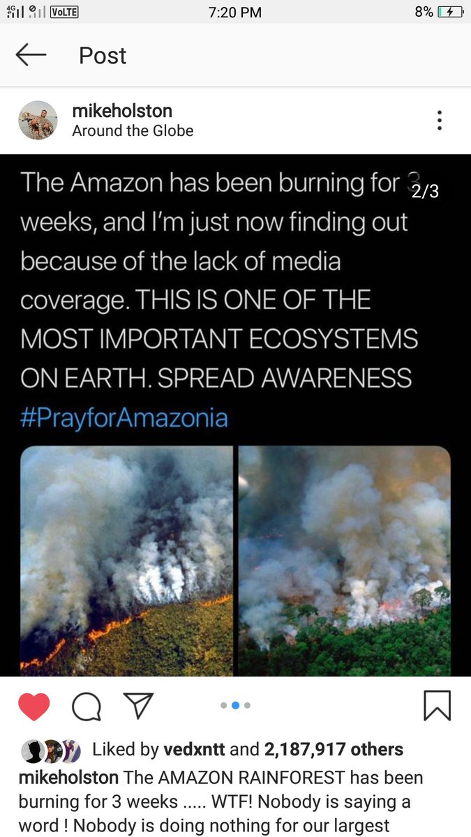 SwayamShetty's tweet photo. The world needs to know the largest carbon sink in the work is on fire and this has been going on for 3 whole weeks now #PrayforAmazonia #AmazonFire #PrayForBrazil #prayforamazonias https://t.co/ztw60pK9wN