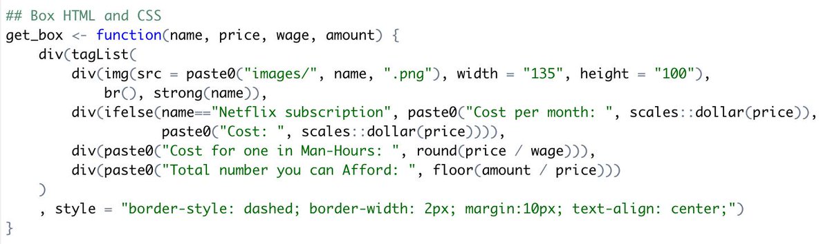 OAITI_'s tweet image. This application was built to be #modular and #extensible. We designed a function get_box() which automatically produces the design of each element in the purchasing power panel! #reusablecode