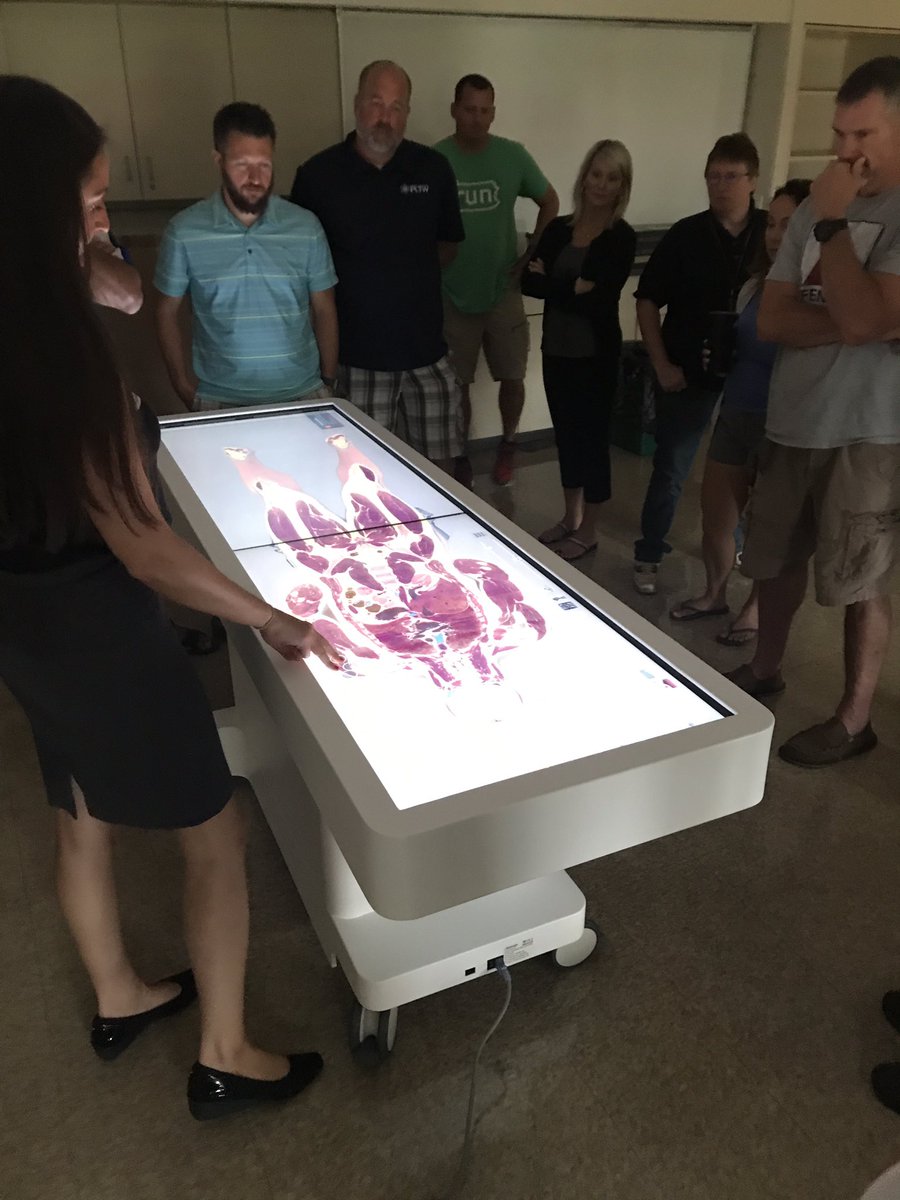 twjenn15's tweet photo. We are in awe and our brains are churning with possibilities for teaching with our @AnatomageTable Outstanding work @JMollBiology208 @tedee123 #SchoolsthatTeach #STEMinPA #OurOleyStory @pedroarivera2 @OleyValleyHS #PaSTEMAmbassador #epicatalyst @BerksStem https://t.co/YvifoW7x4F