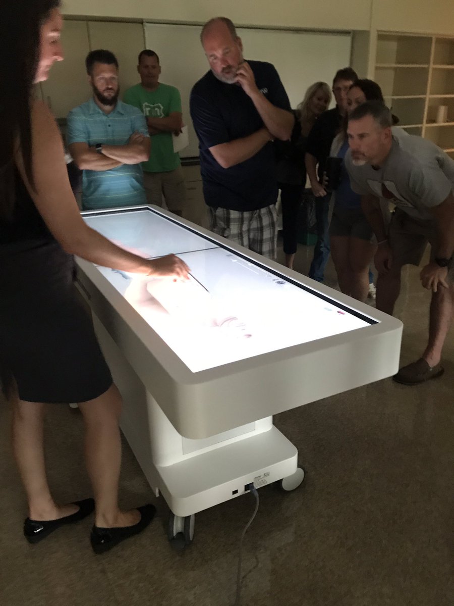 twjenn15's tweet photo. We are in awe and our brains are churning with possibilities for teaching with our @AnatomageTable Outstanding work @JMollBiology208 @tedee123 #SchoolsthatTeach #STEMinPA #OurOleyStory @pedroarivera2 @OleyValleyHS #PaSTEMAmbassador #epicatalyst @BerksStem https://t.co/YvifoW7x4F