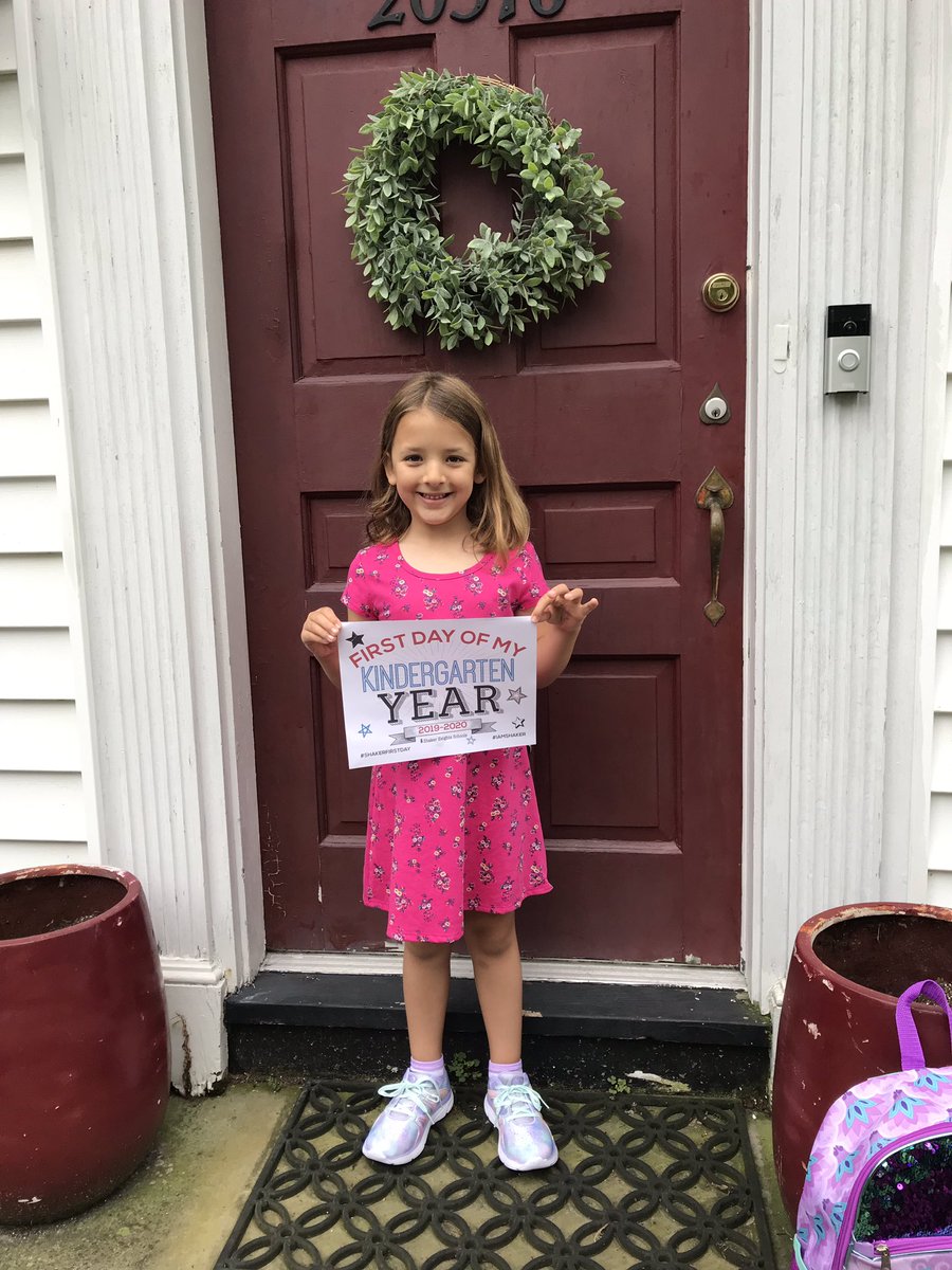 woostergrad's tweet image. Happy first day of kindergarten to my oldest little. No tears from Ms. Grace, but a few from mommy. She’s going to have the best time!  📚❤️🚌#iamshaker #shakerfirstday
