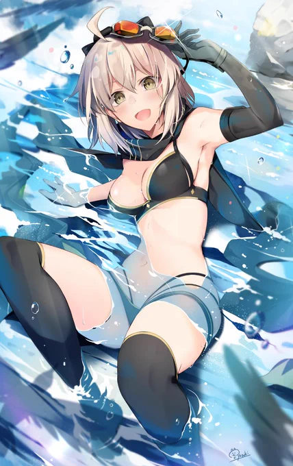 沖田さん大勝利～!水着おめでとう!
#FGO #FateGO 