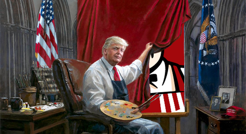 rollingruckus's tweet photo. Trump Masterpiece - "The Cluckman" #TrumpMasterpiece #WhiteMeat https://t.co/EmbFEfxtJp
