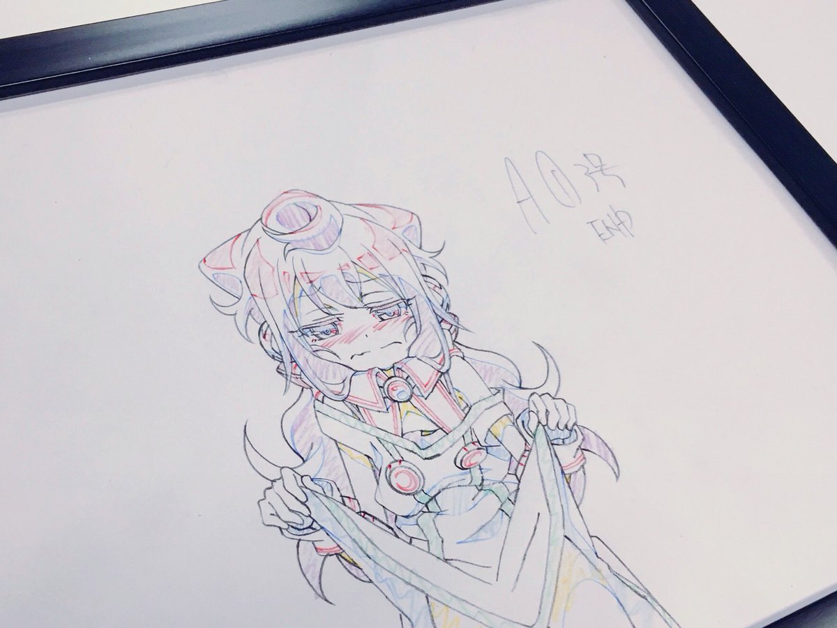 Hackadoll_3go's tweet image. 原画が落ちてたんだけど
まさかこれ、イベントで飾るやつじゃないよね？違うよね？