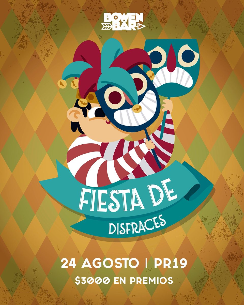 Bowen_Bar's tweet photo. Les tiramos este dato❗ el sábado 24, vuelve la 19 con la 🎭F͎I͎E͎S͎T͎A͎ D͎E͎ D͎I͎S͎F͎R͎A͎C͎E͎S͎🎭 y tenemos p̼r̼e̼m̼i̼o̼s̼ para los más originales:
💥$1500
💥$1000
💥$500
Dando RT (@Promo19casbas) 🔃 participan por los sorteos de siempre🍀 
#24A #Pr19 😈 https://t.co/h4j5jX5QGT