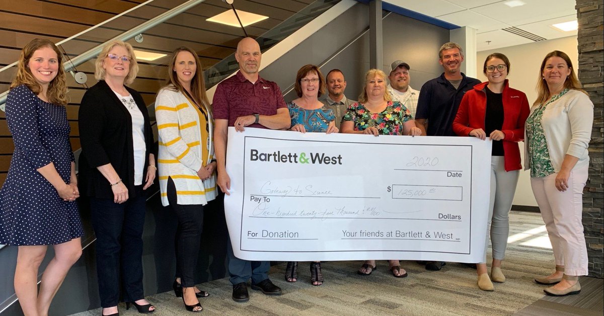 BartlettWest's tweet image. STEM education is very important to us, so Bartlett &amp;amp; West has committed to lead sponsorship of the Working Water exhibit in Gateway to Science's new, soon-to-be-constructed science center in #bismarcknd. 

#forwardtogether #PledgeWeek #waterengineering @BartWestCareers