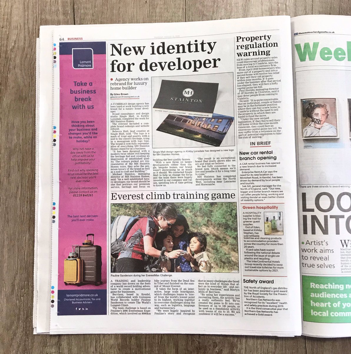 WeAreSingleMalt's tweet photo. We’re in the @gazettenewsdesk discussing MH Stainton Homes new identity 🙌🏼 https://t.co/AVzvZoGao5