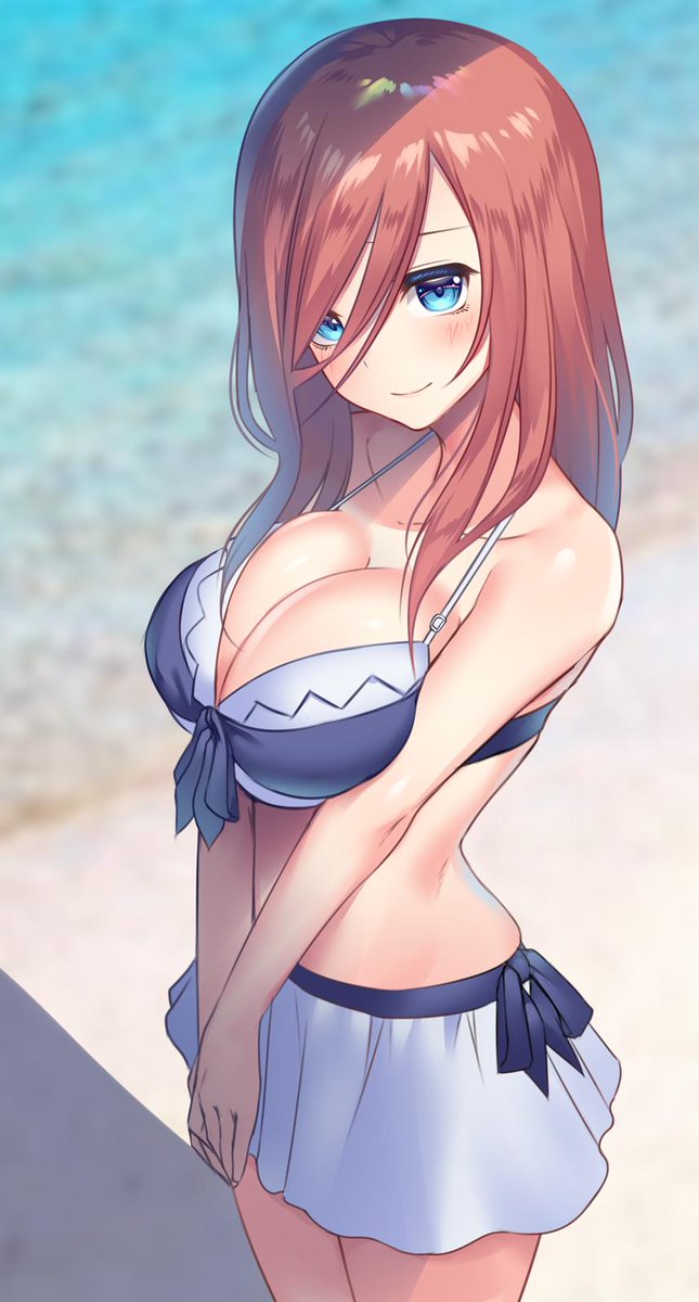 黒結(くろゆい)🔞宣伝垢さんがTwitterに投稿した中野三玖(五等分の花嫁)のイラスト。