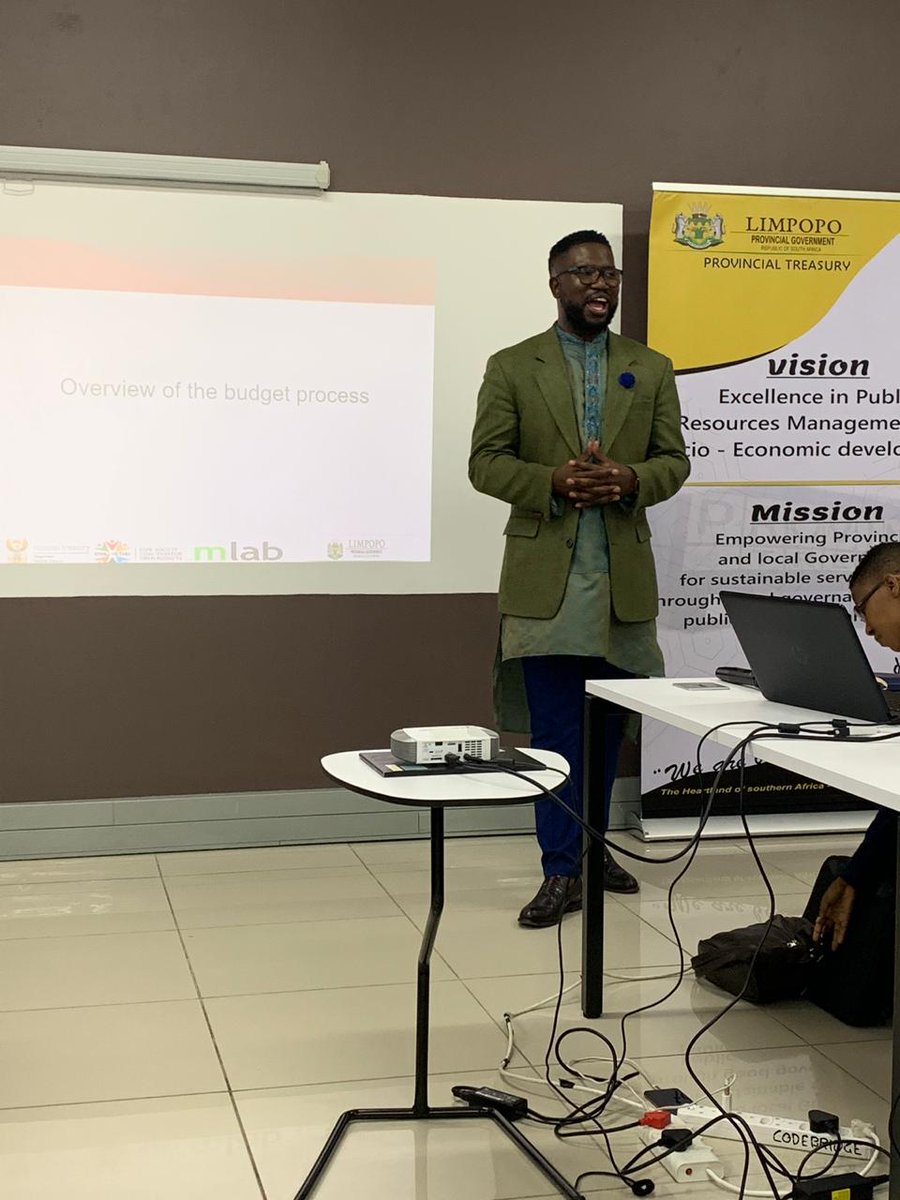 mlabsa's tweet photo. @AndisileBest
explaining the variuos strategic plans in government #IDP #NDP #MTSF at the
@vulekamali
Limpopo Budget Training taking place at
@mlabsa #MlabLimpopo
@LimpopoCon
today. @TreasuryRSA@imali_yethu
@AfricaCRP@equal_education
with @ThingsFellApart https://t.co/b8CfuLQF3u
