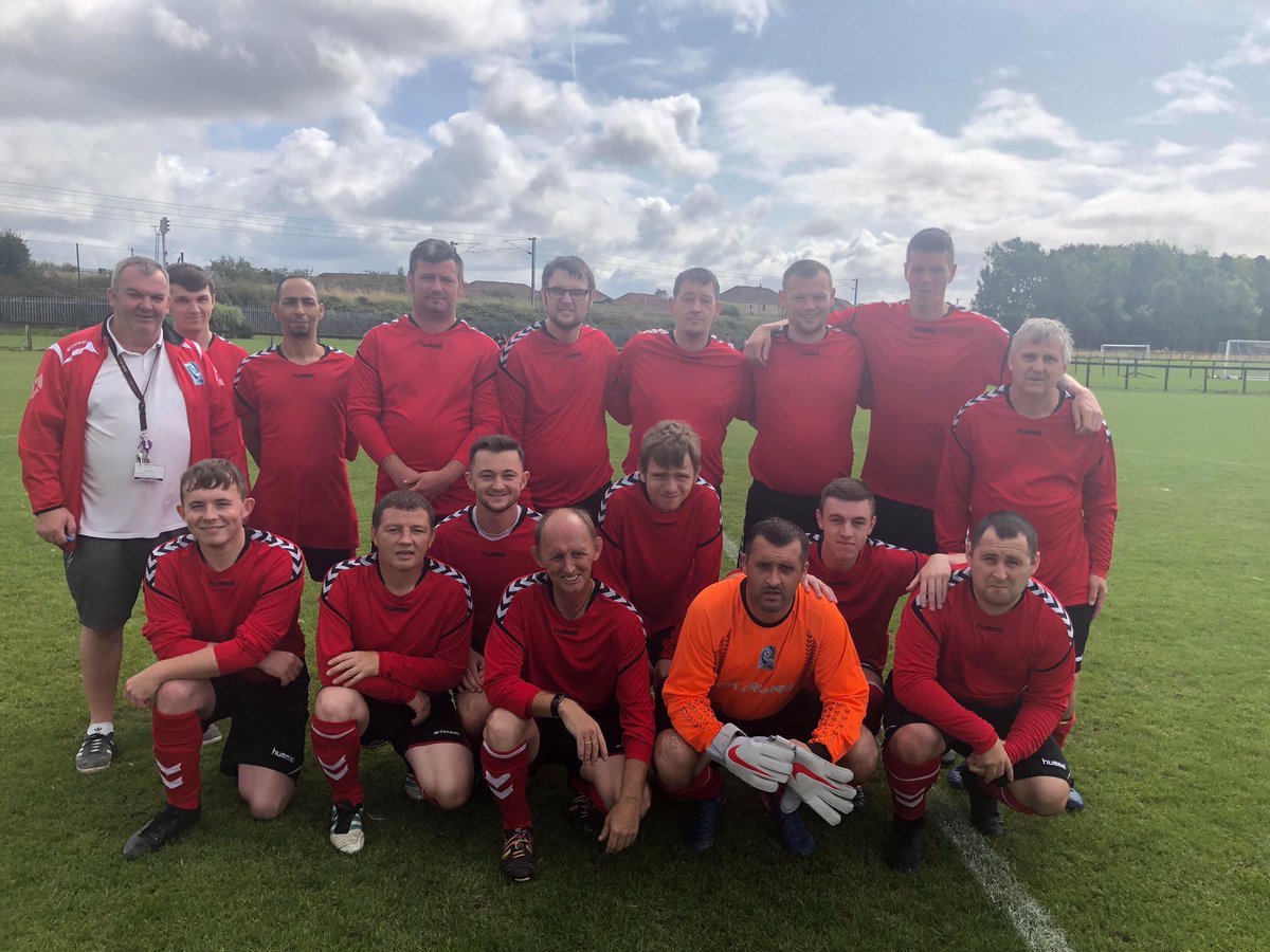 Onsideayrshire's tweet photo. Well they finally did! The participants finally won the adp cup on penalties after a 5v5 draw. It’s been a long time coming and they certainly did  enjoy their moment. Congratulations, also thank you everyone that came and helped the staff team or showed their support 🏆⚽️ https://t.co/9h9f33RMSM