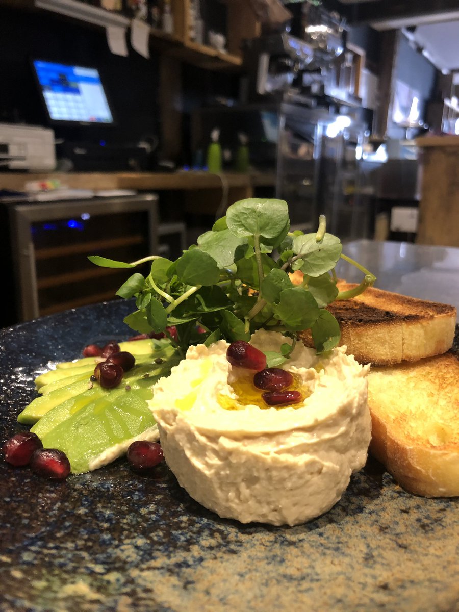 Not only vegan cake for breakfast...what about Hummus,Avocado and pomegranate? Apparently the customer is very happy! #veganism #vegans #healthylifestyle #HealthyFood #tenterden