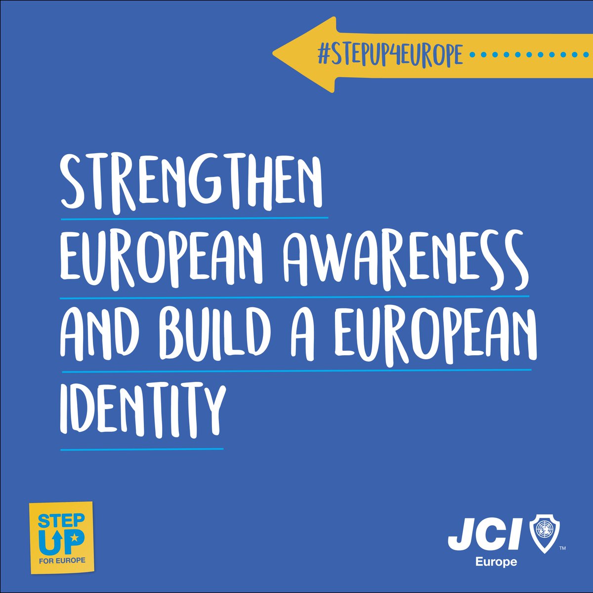 JCIEurope's tweet photo. JCI supports the #StepUpForEurope Campaign! We stand for a European identity and awareness 🤗🇪🇺 Join us and realize your European potential! ☄️💥 #JCIEurope #ActiveCitizens https://t.co/QWVlrJSzd1