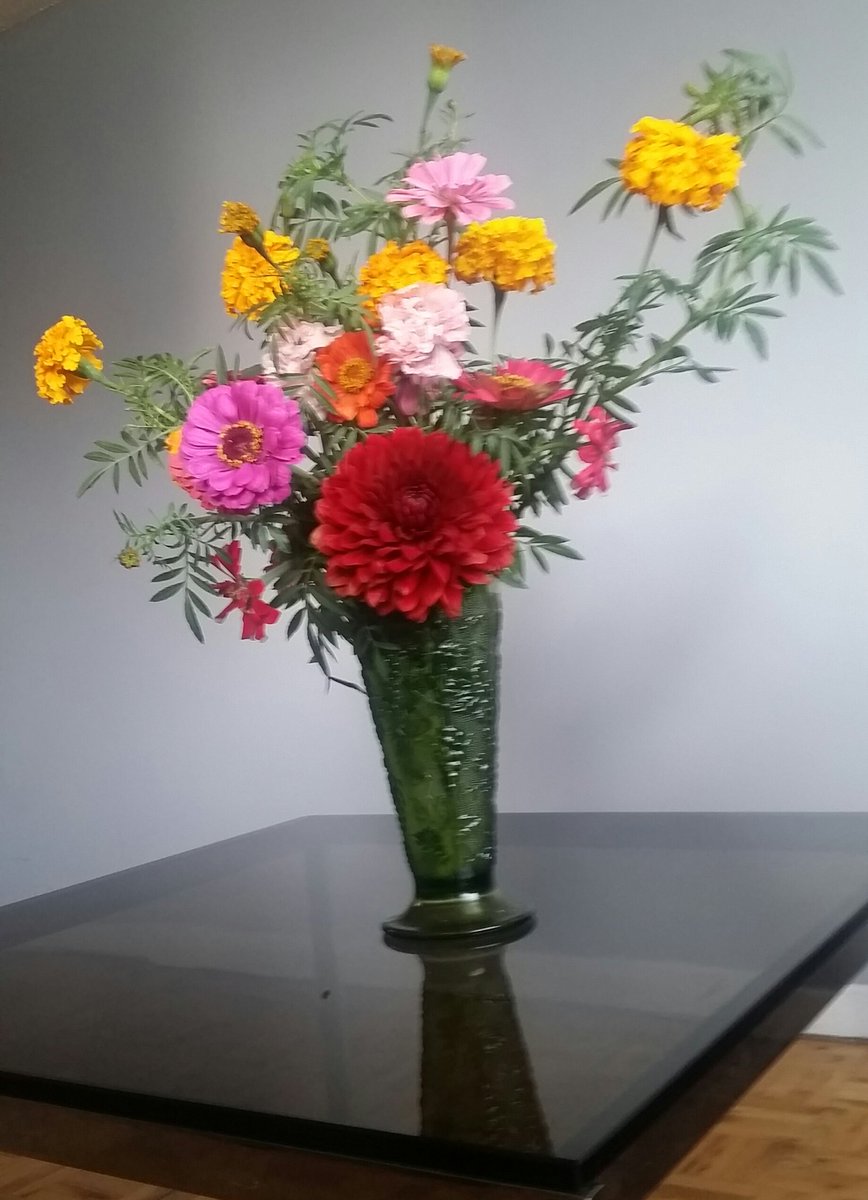 sudharshmuseum's tweet photo. Summer Flower Bouquet.
#dallias #marigolds https://t.co/TY5eNQf28r