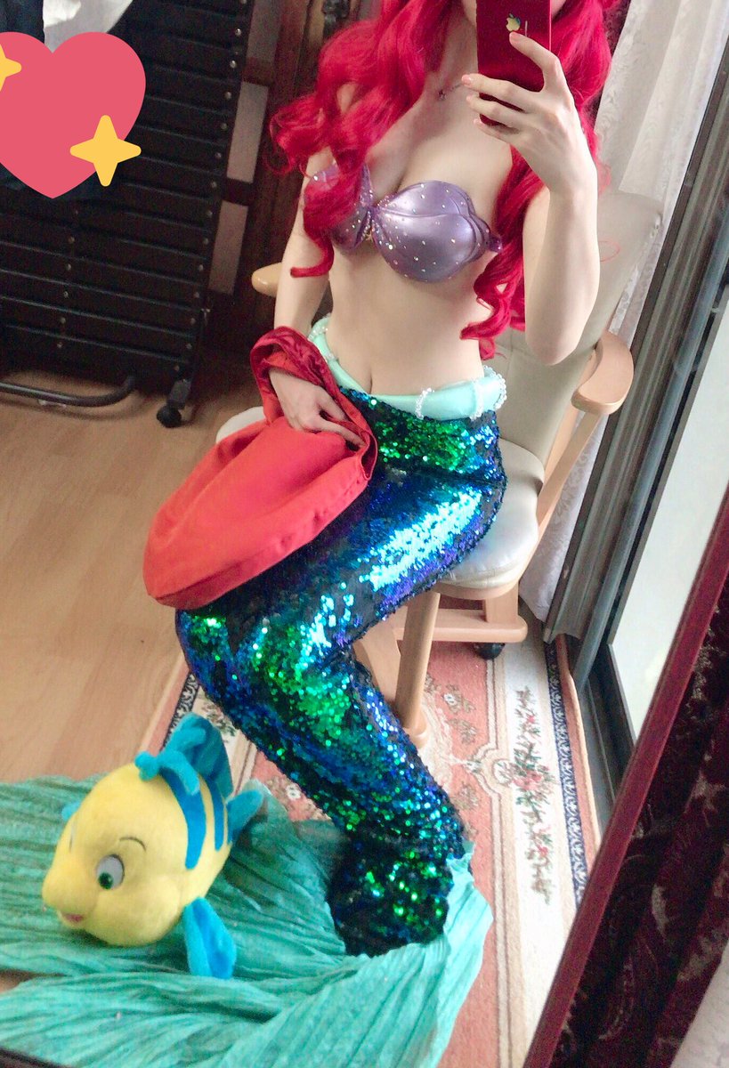 papopapopapico's tweet photo. アリエルのエンディングドレス(名称謎)完成🧜‍♀️👗
ヒレ仮装の時、移動の際の足出しを隠したくて😅
パーク内は人間の姿で歩きたいから簡易着脱なマント風で作った🙆‍♀️✨
タイトめだから着膨れ心配だったけど違和感なく大丈夫そう👌

文字数足らないから注意事項や細かいことリプに続く笑💦 https://t.co/ufaMTwfDLq