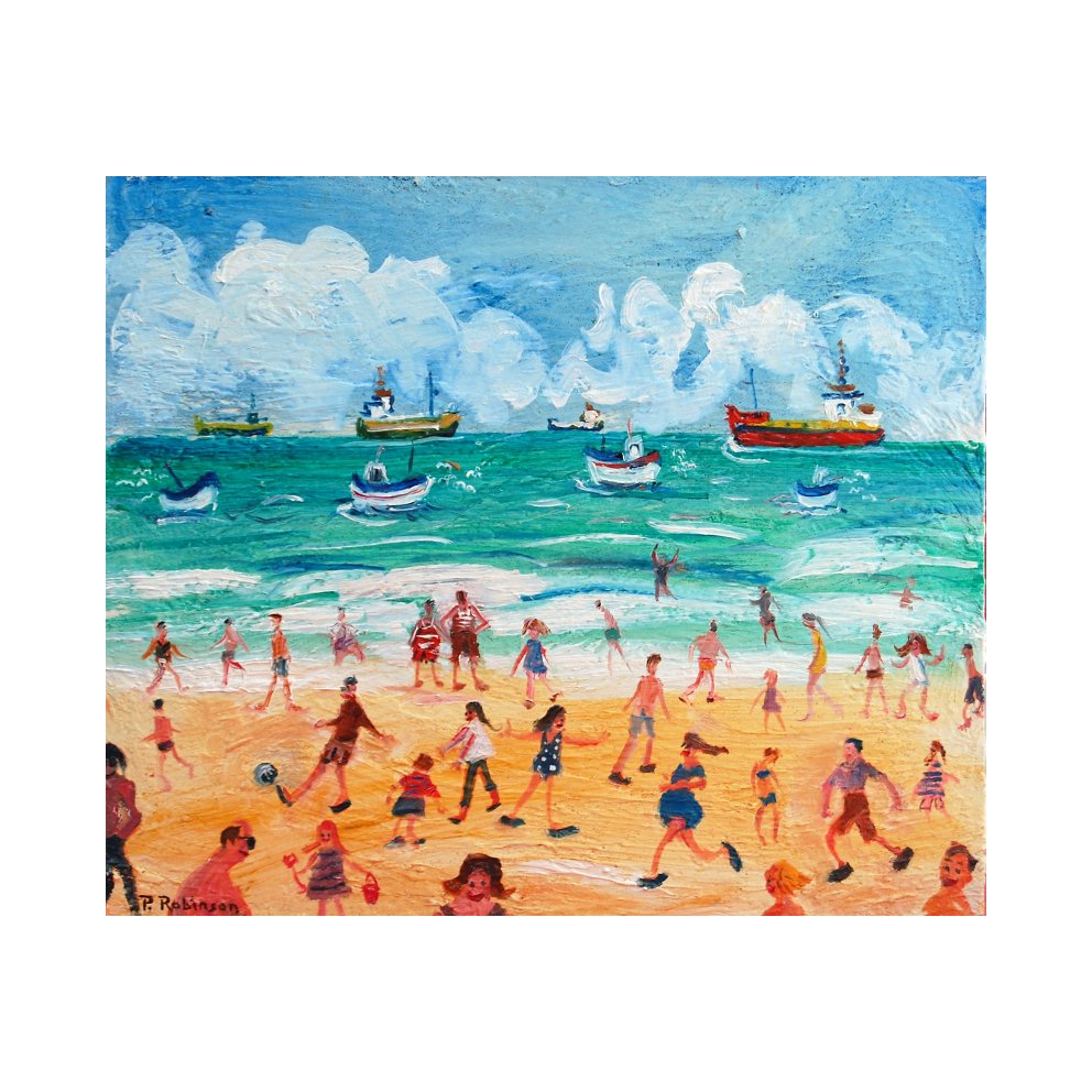 fossfineart's tweet photo. 'Beach' oil on canvas by Paul Robinson. 〰 For enquiries please email: mail@fossfineart.com 〰
#fineart
#fossfineart
#battersea
#interiordesign
#wandsworth
#northcoteroad
#art
#britishart
#seaside
#kunst
#people
#colour
#fun
#naïveart
#boats
#yellowandblue
#peoplehavingfun
#sand https://t.co/cCFx0Q0Fcx