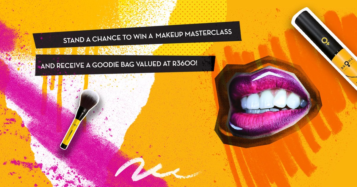 BronxColorsZA's tweet photo. Competition Time! Stand a chance to attend one of 3 Bronx Colors MasterClasses at Edgars Fourways Mall! Each attendee will also be receiving a gift bag valued at R3 600! #BronxColors #UrbanCosmetics #CrueltyFree #makeup
https://t.co/vyUnKNcPzv https://t.co/NPiWAUBSDa