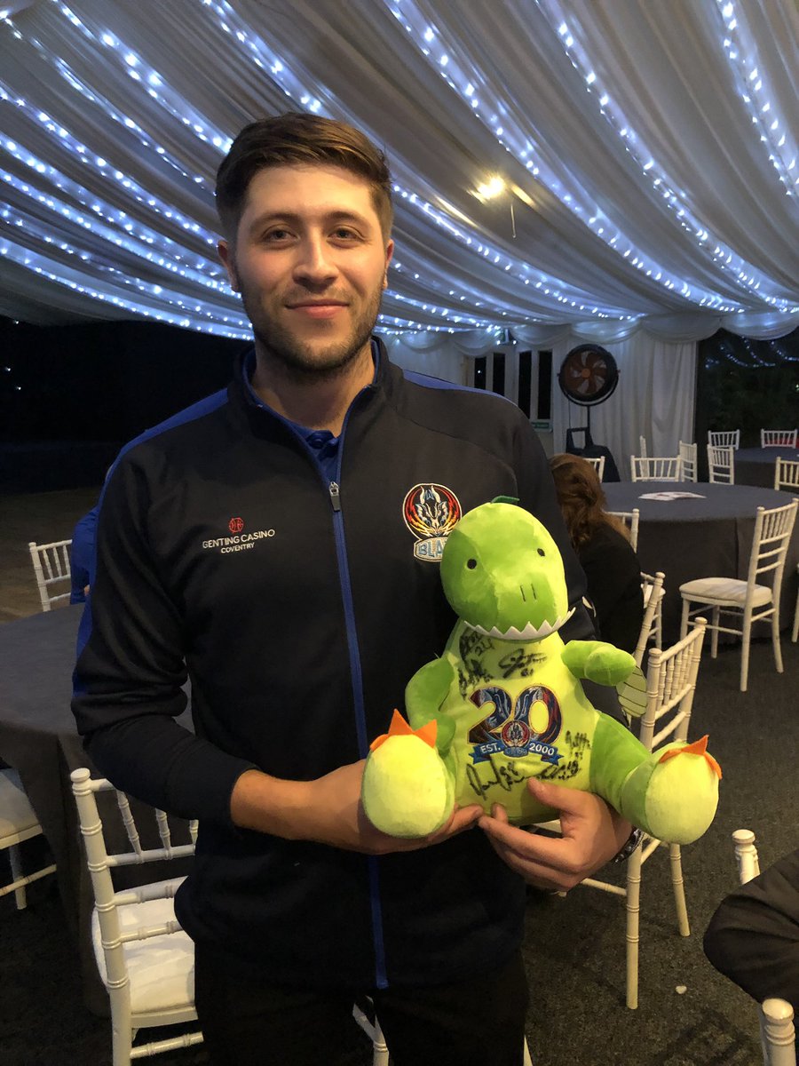 ColorcoCoventry's tweet image. COMPETITION TIME!!! You could win this lovely @covblazehockey dragon for the 20th Anniversary of the Blaze sign by all the 2019/20 players, all you have to do is RT this tweet and make sure you are following us, the winner will be chosen at random  🌈🐲🏒 @dclements58