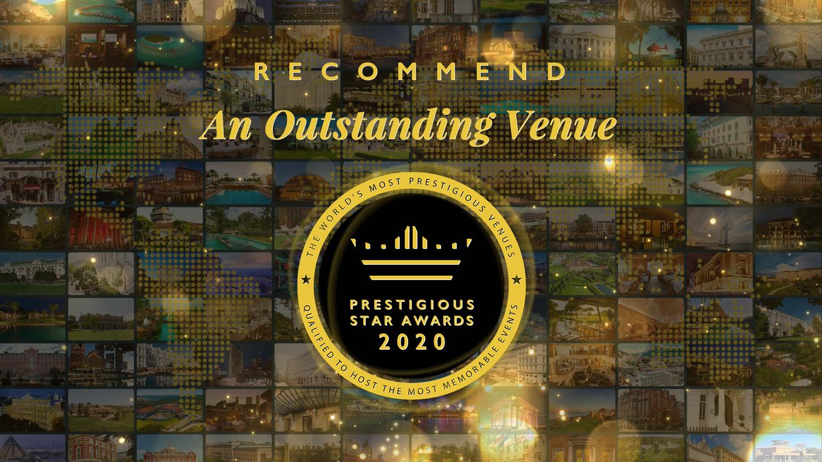 PrestigiousVns's tweet photo. Recommend A Venue OR Event Supplier for your chance to win a luxury weekend for two #PrestigiousStarAwards #VenueAwards #BestVenues #2020Awards https://t.co/hCBQKh3xg4 https://t.co/hwONiWwsZ0