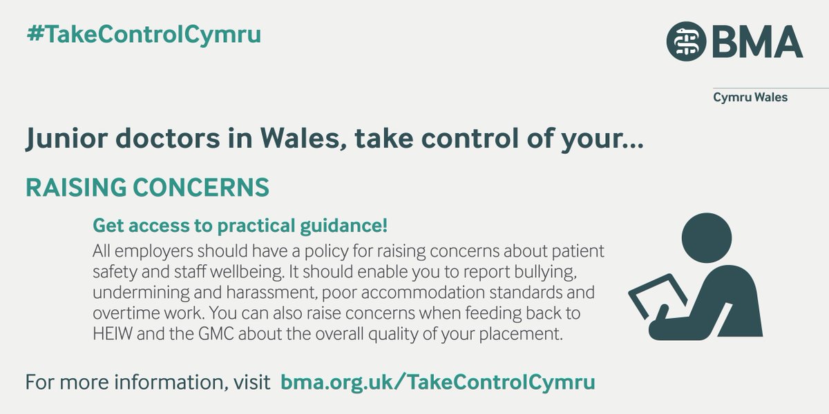BMACymru's tweet photo. As part of our Junior Doctor #TakeControlCymru campaign, we're focussing on raising concerns. We're here to support you! Find out more: https://t.co/AFhmtgHaQI #TakeControlCymru #BMACymru https://t.co/V7P7qZvrIJ