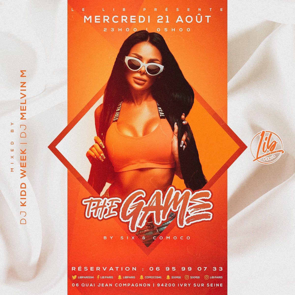 BreakPARIS_'s tweet photo. 🍾THE GAME🍾
by Comoco & SIX
Mercredi 21 août 2019
⌚️00h00-05h00
________
Mix affutés, animations & surprises.
On s’ambiancera jusqu’à l’aube.
#mercredi #mercredisoir #thegame #game #lib #libparis #six #sixm16 #show #nightclub #goodvibes #hiphop #quaideseine #comoco #terrasse https://t.co/9C6o4L6aoP