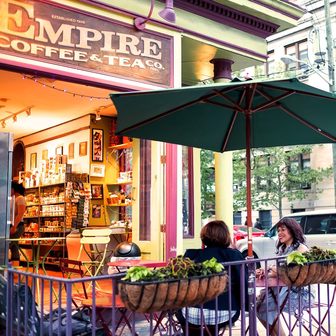 MigPaganMilano's tweet photo. Enjoyed having coffee with my neighbor to hear concerns and answer questions while supporting local business. Which local business do you support? #empirecoffee #shoplocal #migdaliapaganmilano #grassrootscandidate https://t.co/S4Ij6DlMo8