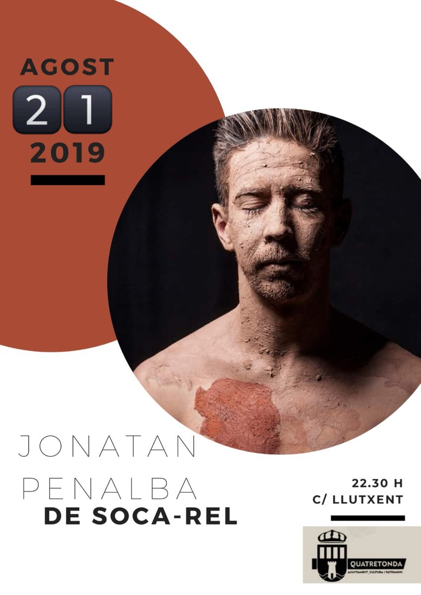 JonatanPenalba's tweet photo. Després del concert d'Atzeneta...
Hui ➡️ QUATRETONDA
A les 22:30 h - C/ LLUTXENT
Últim concert d'Agost
#DeSocaRel https://t.co/rsnCPPPXLC