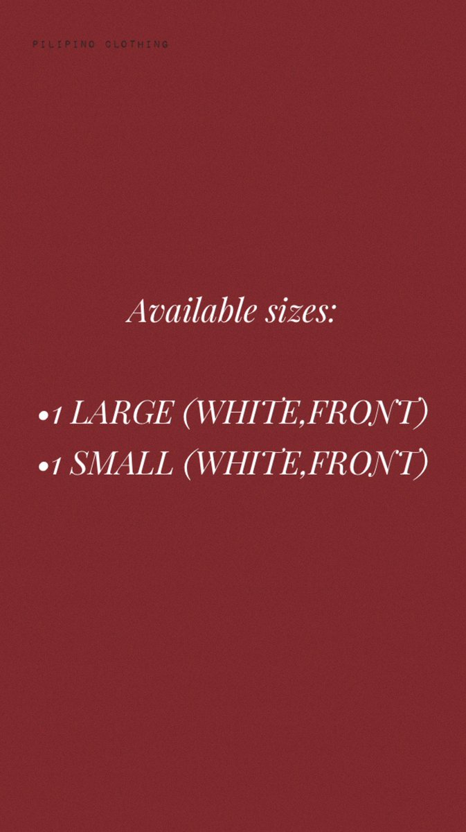 PILIPINOCLO's tweet photo. ‼️RUSH SALE‼️

       _DUYOG_

Now for only PHP 300.00
-
original price: 350
-
All two stocks are in front design.
-
White L 
White S 
-
Comment ‘Mine + Color and Size’
-
Will be shipped/available for meet-up immediately. SF not included in 300php https://t.co/Dtbn11pT5l