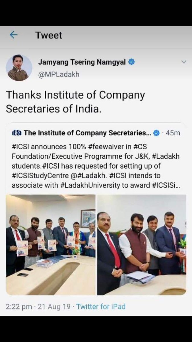 Jeetu_Rajput7's tweet image. Free registration for CS foundation and executive students of J&amp;amp;K and Ladakh region.... #icsi Great initiative..