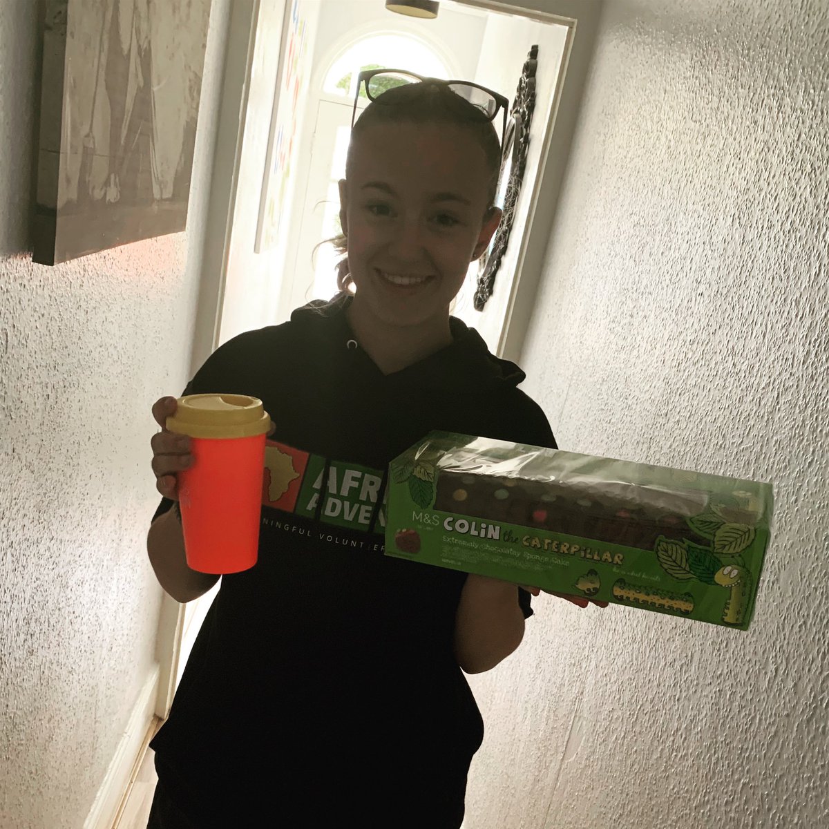 She’s home!! Full of stories from her adventures! Simple requests, tea and colin the caterpillar cake!! <a href="/TripsInAfrica/">African Adventures</a> <a href="/GSadlerPhysio/">GarySadlerPhysio</a> <a href="/WiseHooot/">Wise Marketing</a> <a href="/AGSPortsmouth/">Andy Gas</a> <a href="/designsalike/">Designs Alike</a> @SpfldUK <a href="/marksandspencer/">M&S</a> #kenya #simplethings #alreadyplanningthenextadventure