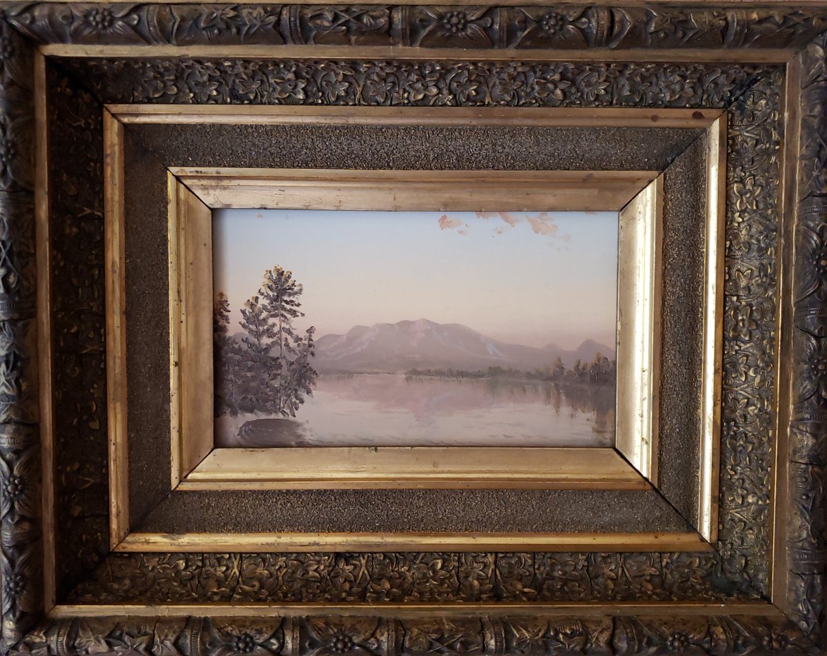 AustinStilphen's tweet photo. Available at Limington Meadows Antiques! Stop on by and say hello! Open 9-4 Thursdays through Sundays.

"A Twilight Scene on Ambajejus Lake " Oil on panel, 2019

#hudsonriverschool #maine #ambajejuslake #katahdin #twilight #luminism #oilpainting #limingtonmaine #art #classical https://t.co/FEoVpvnRLl
