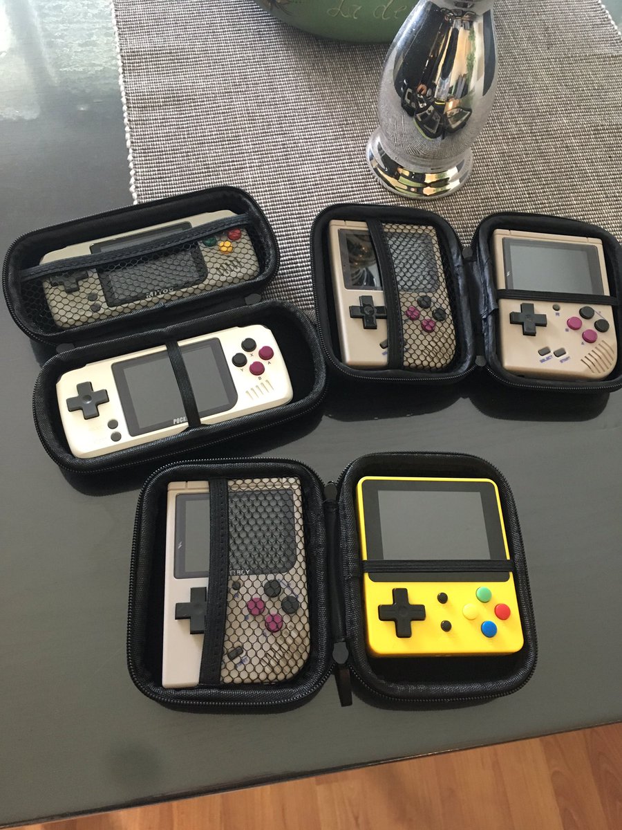 WinterDisa's tweet photo. Just realised today!! They fit snuggly double 😱 You all know what this means!! Twice the devices, half purse space!!! 😍😍💛💛 @BittBoyHandheld @ldk_game #Emulationhandhelds #Imightlovethese https://t.co/iNwBhmUR2K