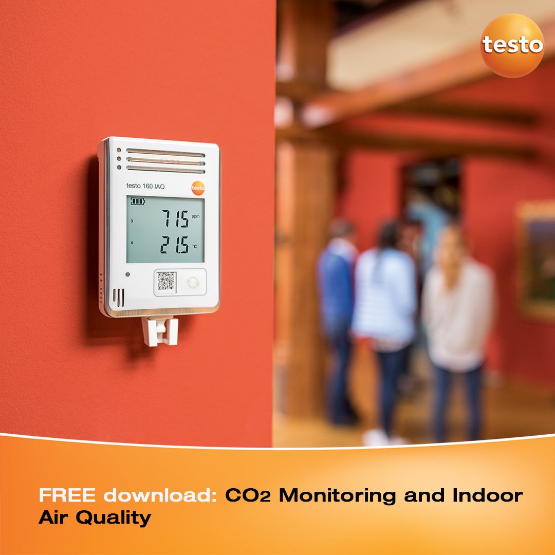 TestoLimited's tweet image. Learn about measuring and monitoring options for indoor air quality in a number of different environments. Download the whitepaper "CO2 monitoring and Indoor Air Quality" for FREE here: fcld.ly/mxyt08a #co2 #datamonitoring #IAQ