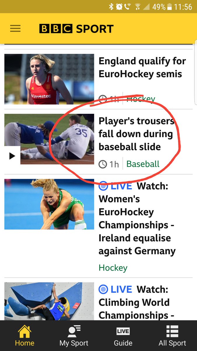 ChrisSaxophone's tweet photo. Really @BBCSport This is important sports news?
 What's next.. "Tennis player hits ball" 🤔 https://t.co/GeHzNlYo1E